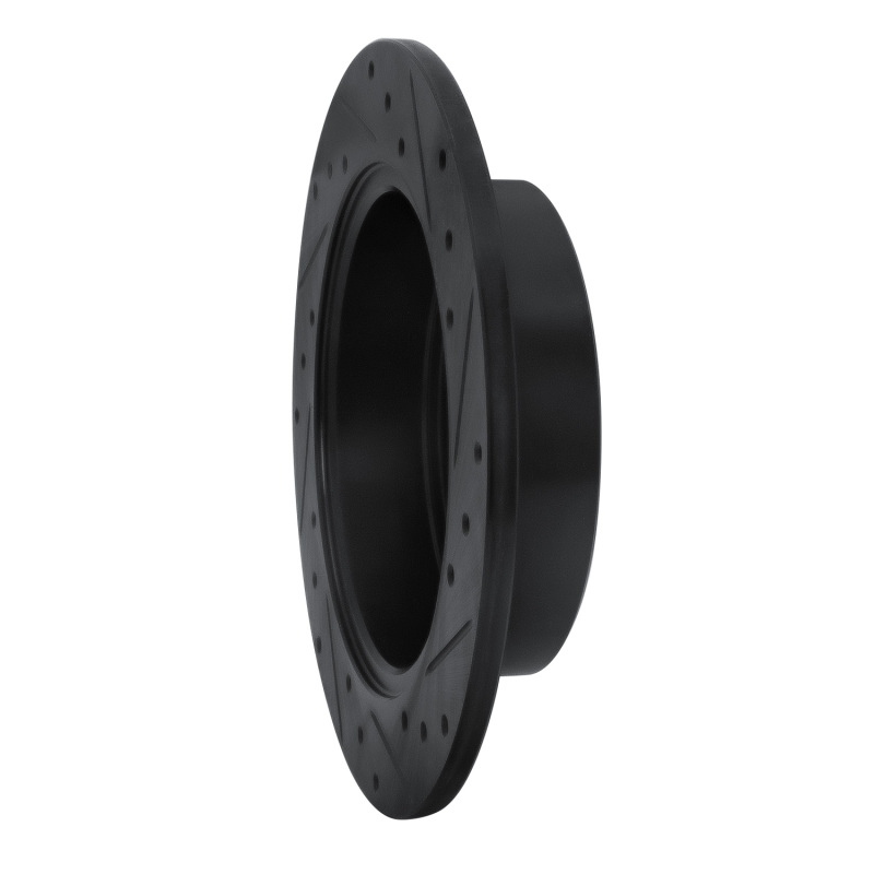 Pontiac Vibe Brake Rotor (1) - Rear Left - R1 Concepts - Drilled & Slotted - Black - `09-`13